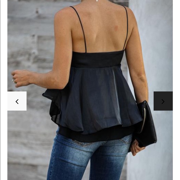 Black babydoll tank - Picture 2 of 4